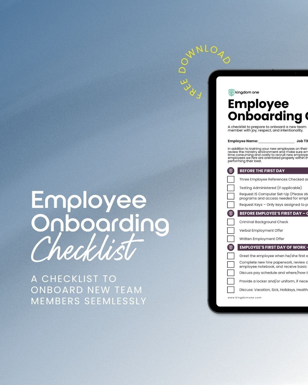 Onboarding Checklist